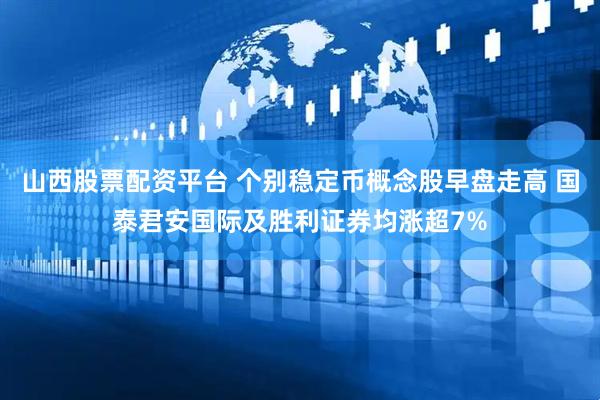 山西股票配资平台 个别稳定币概念股早盘走高 国泰君安国际及胜利证券均涨超7%